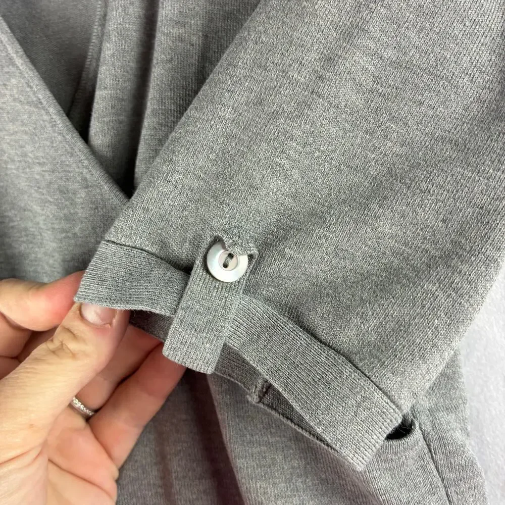 Ann Taylor Crossover Grey Top Women’s Medium Capsule Minimalist Contemporary